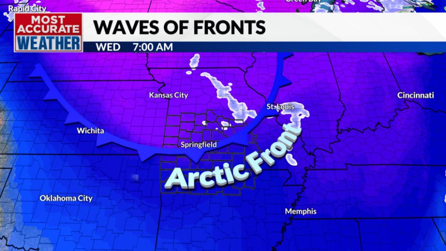 Monday, December 9 forecast: Waves of fronts end with a shot of arctic air