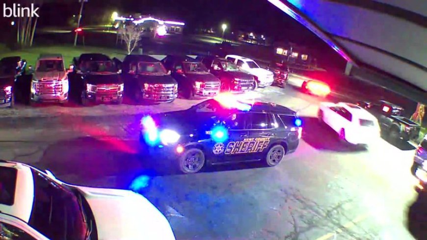 Video shows thieves speed off in sports cars from Michigan dealership