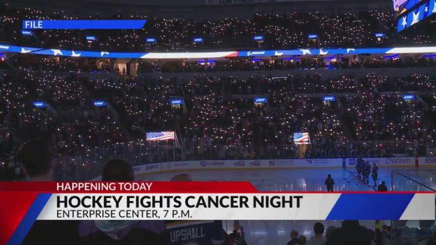 St. Louis Blues host 'Hockey Fights Cancer Night' at Enterprise Center