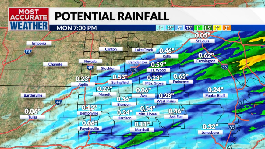 Monday, December 16 forecast: Skies clearing behind morning rain