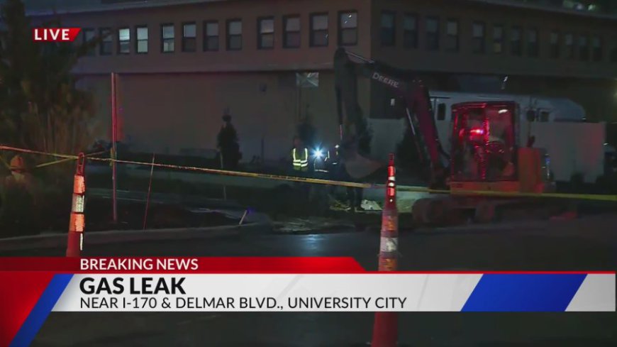 Gas leak near I-170 and Delmar in University City