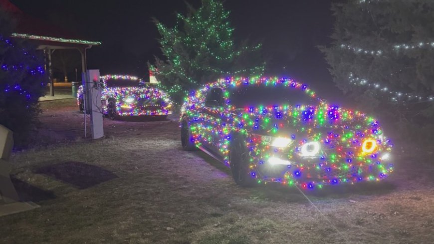 “ChristMustangs!”: Local duo lights up the holidays on four wheels