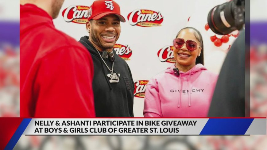 Nelly and Ashanti surprise Boys and Girls Club with bike giveaway