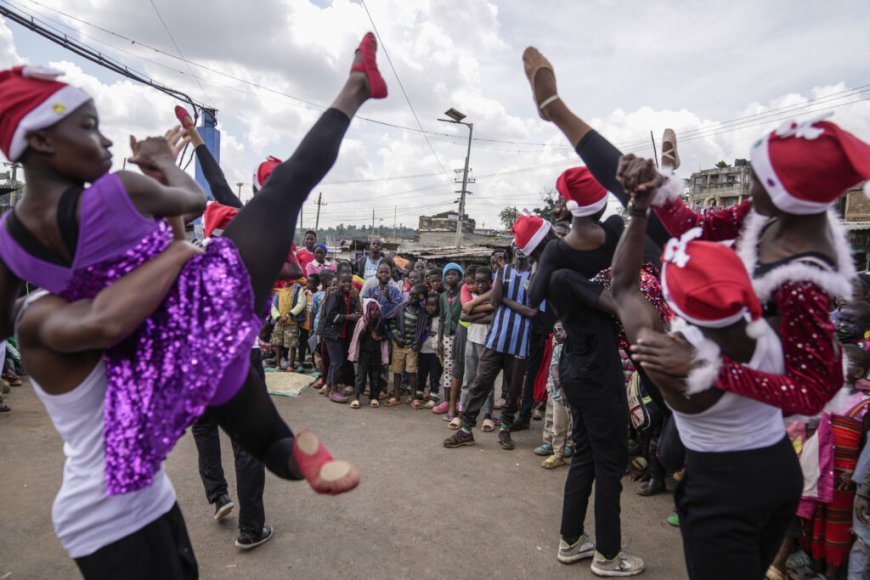 Ballerinas turn the Kenyan neighborhood of Kibera into a stage for a Christmas show