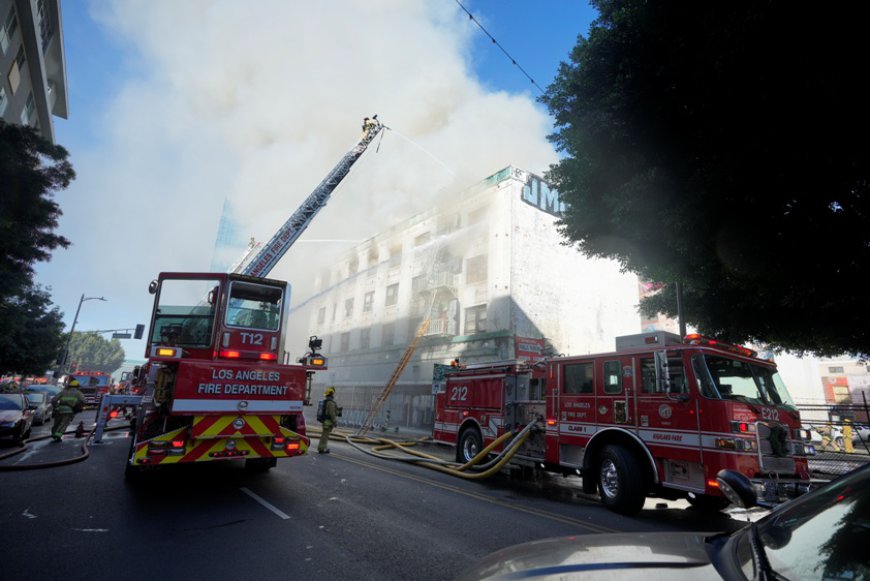 Los Angeles’s Morrison Hotel, made famous by The Doors, damaged by fire