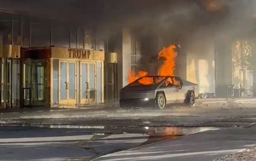 1 dead, 7 injured in Tesla fire, explosion at Las Vegas Trump International Hotel on New Year's Day