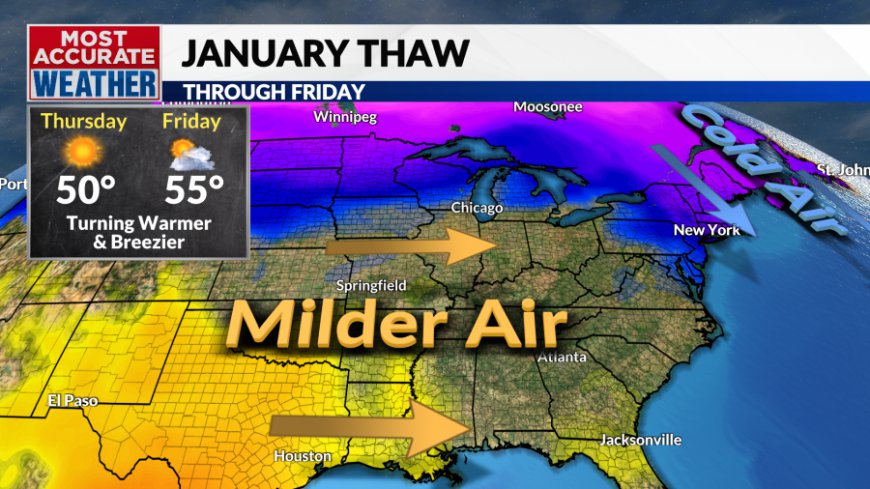 Monday, January 13 forecast: Frigid weather to follow a January thaw