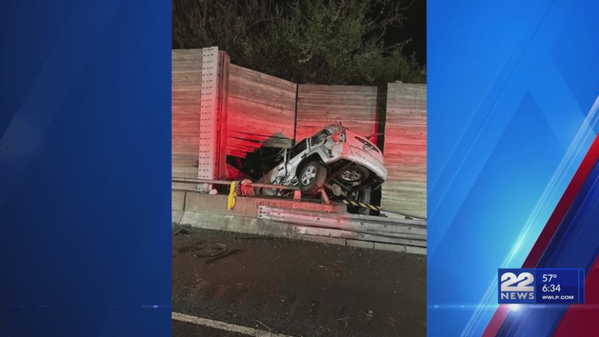 Driver crashed into wooden sound barrier on I-91 in Enfield