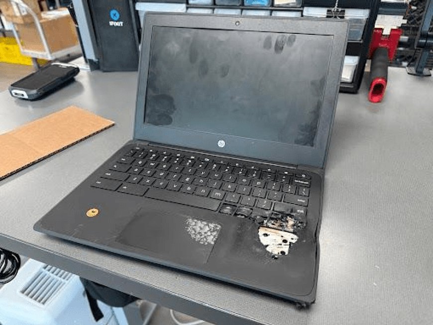 Students deliberately short-circuiting school laptops as part of social media trend