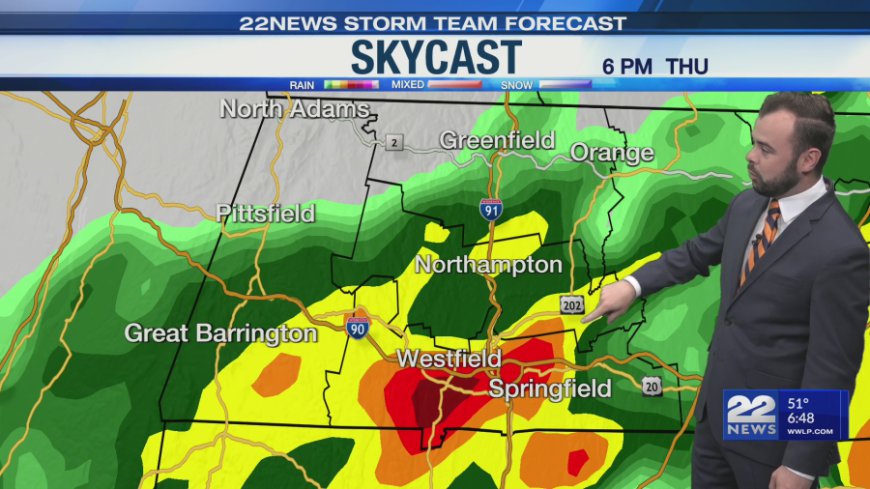 Heavy rain and flooding risk in western Massachusetts