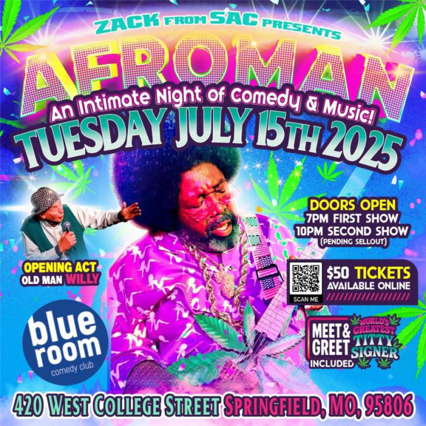 AfroMan to perform at the Blue Room Comedy Club
