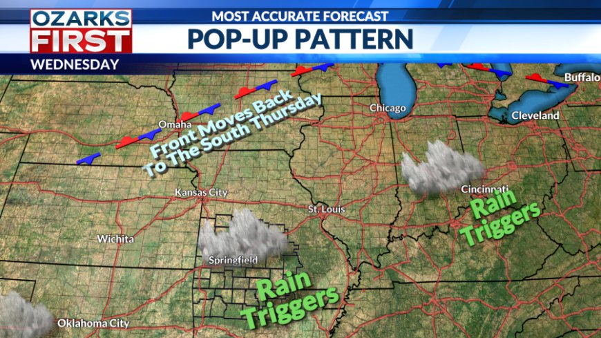 Tuesday, July 15 forecast: Daily downpours give way to hot & dry weather this weekend