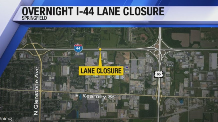Lane closure on I-44 overnight for project