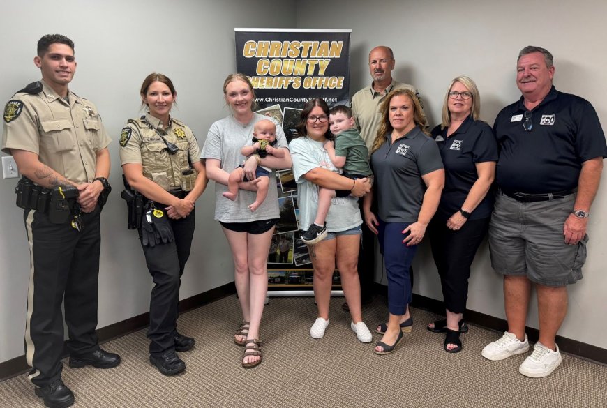 Christian County 100 Club presents donation to family of deputy killed in crash