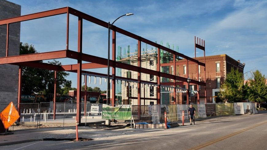 Brand-new building with vintage look being built on C-Street