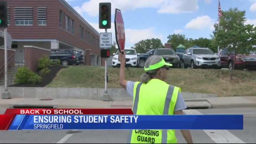 Crossing guards ensuring safety during busy times