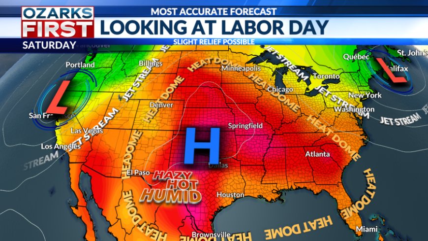 Hot and quiet weather continues through Labor Day weekend