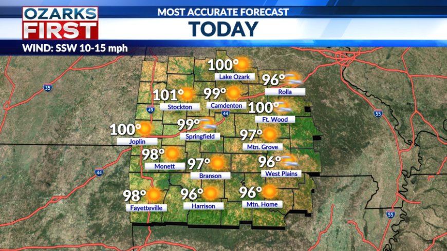 Heat dome continues with highs in the upper 90s