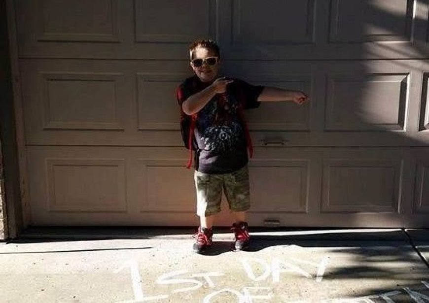 Springfield mom documents her son's first day of school since kindergarten, he's now a senior