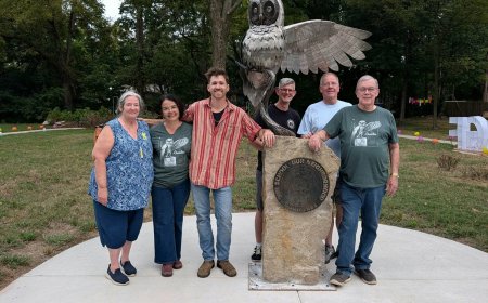 Owl sculpture unveiled in Rountree park